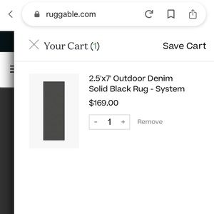Runner Ruggable Black Denim (2) no PADS just covers